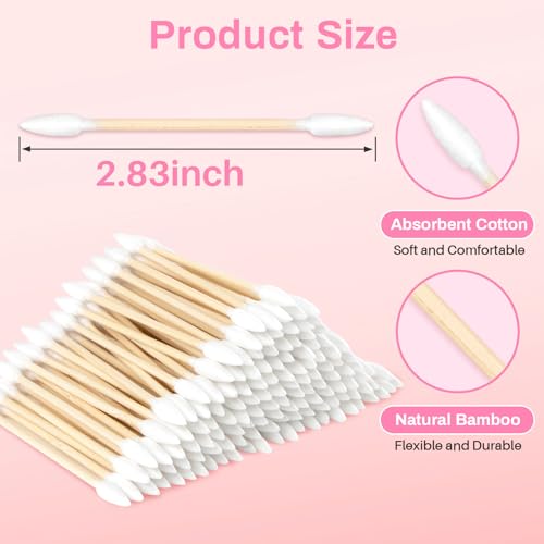 RAQEHO Pointed Cotton Swabs 300PCS - Double-Ended Precision Cotton Buds