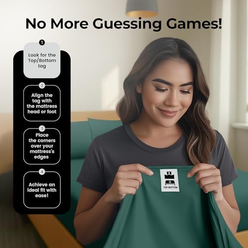King Fitted Sheet - Ultra Soft Microfiber, 15-Inch Deep Pocket, Emerald