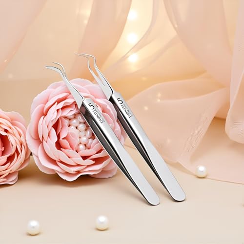 3Pcs Stainless Steel Blackhead Remover Kit & Pimple Extractor Tweezers