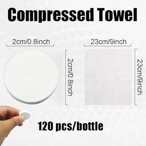 120 Pcs Compressed Towels - Soft Microfiber Magic Towels for Travel