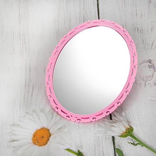 Magnetic Locker Mirror 6x8" - Pink Glass Mirror for Girls