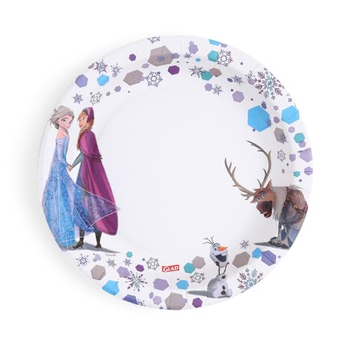 Glad for Kids Disney Frozen Paper Plates, 8.5 in, 40 Count (Pack of 8)
