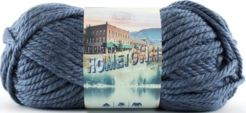 Lion Brand Hometown Super Bulky Yarn - Washington Denim, 1 Skein