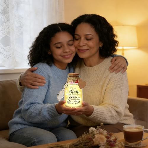 Sentimental Light Up Message Jar for Mom - Warm LED Gift - To My Mom Variation