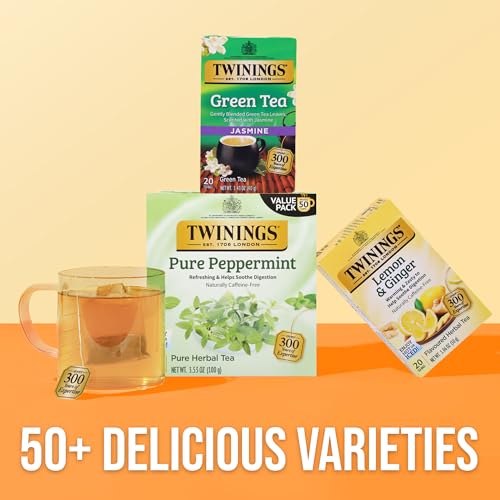 Twinings Lemon & Ginger Herbal Tea - Caffeine-Free, 120 Bags