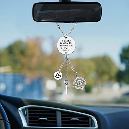 Inspirational Rear View Mirror Hanging Ornament for Women