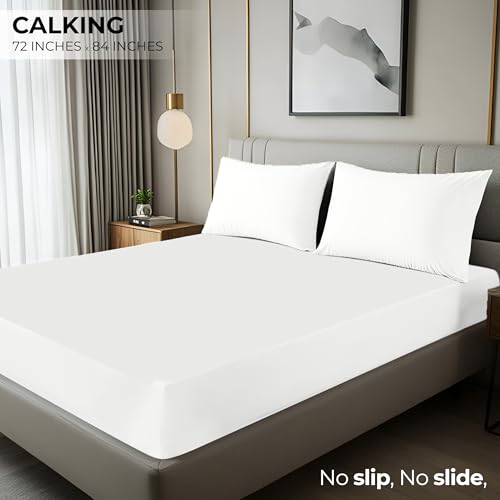 California King Fitted Sheet - Ultra Soft Microfiber, 15" Deep Pocket, White