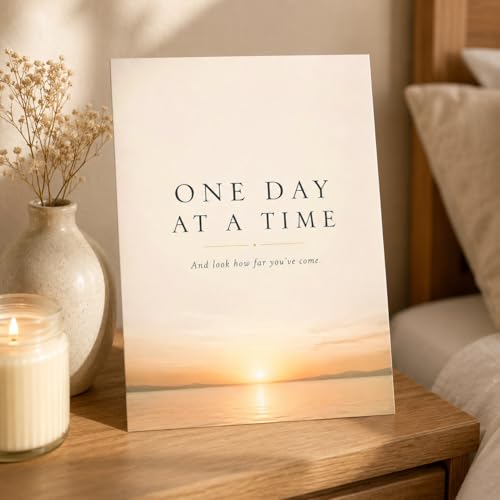 Inspirational Sobriety Card - One Day at a Time with Envelope