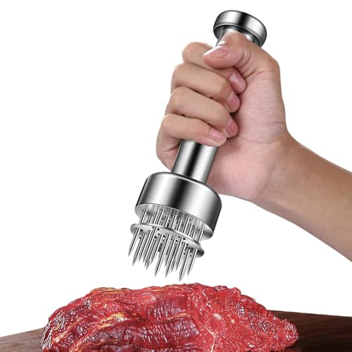 BOMANSI Stainless Steel Meat Tenderizer Tool with 21 Needles