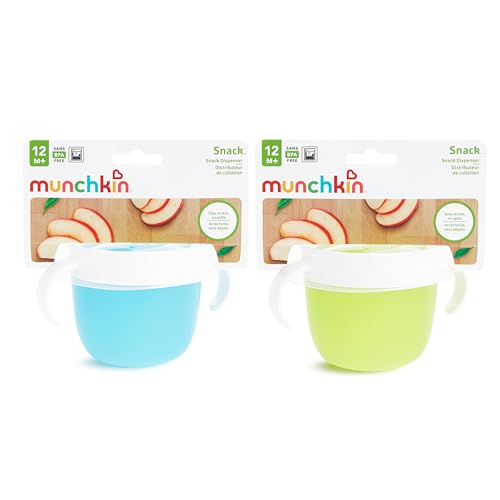 Munchkin Snack Catcher Toddler Snack Cups, 4 Pack - Blue/Green