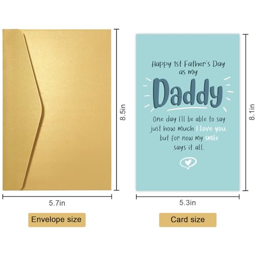 Cute 1st Father's Day Card - Funny & Heartfelt Surprise