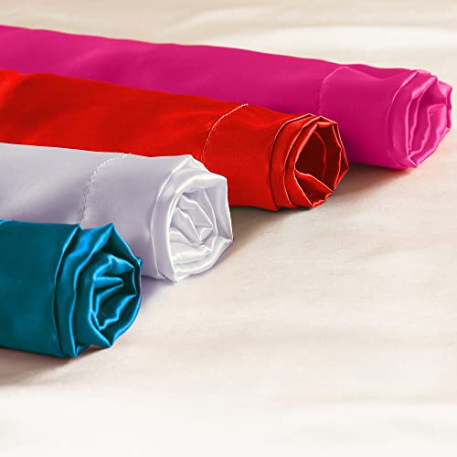 Manyshofu Hot Pink Satin Pillowcase 2-Pack - 20x26 Standard Size