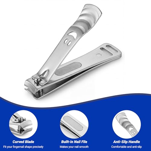 TICLIPP Ultra Sharp Nail Clippers for Thick Nails with Ergonomic Grip