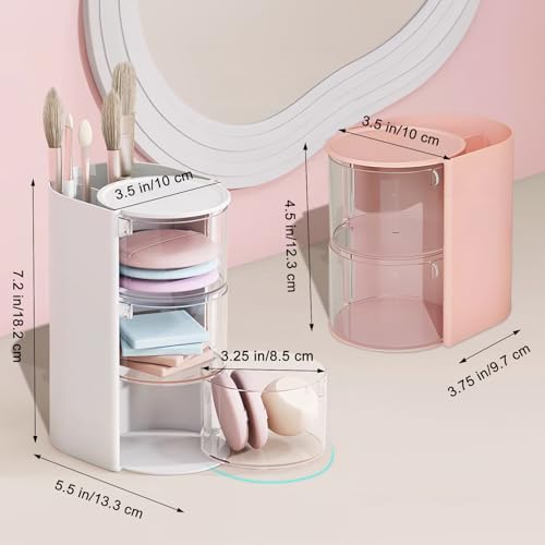 Rotating Hair Accessories Organizer & Makeup Brush Holder