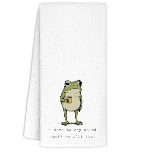 Funny Sarcastic Frog Kitchen Towels - 16x24 Inch Hand Towels