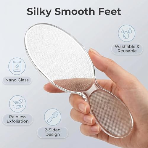 Jrotiro Nano Glass Callus Remover & 8-Shaped Foot File Pedicure Tool