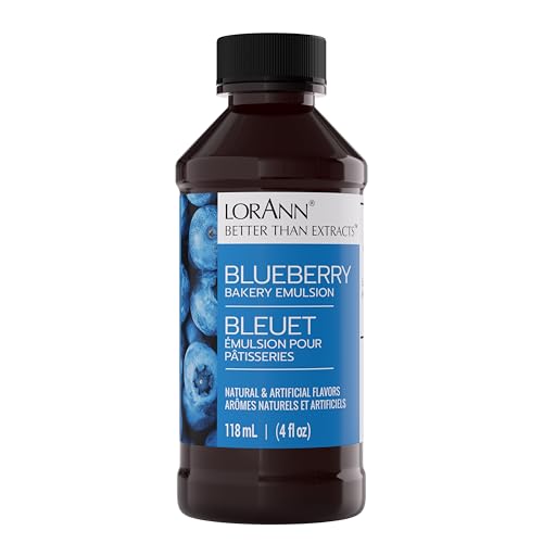 LorAnn Oils Blueberry Emulsion Flavoring, No Added Color, 4 Fl Oz