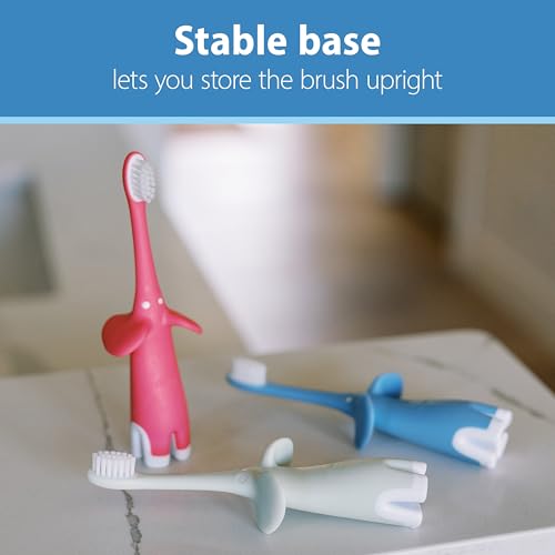 Dr. Brown's Infant-to-Toddler Elephant Toothbrush, Mint - 12 Pack