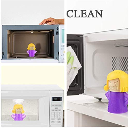 Angry Mama Microwave Steam Cleaner - Heat-Resistant Purple Kitchen Tool