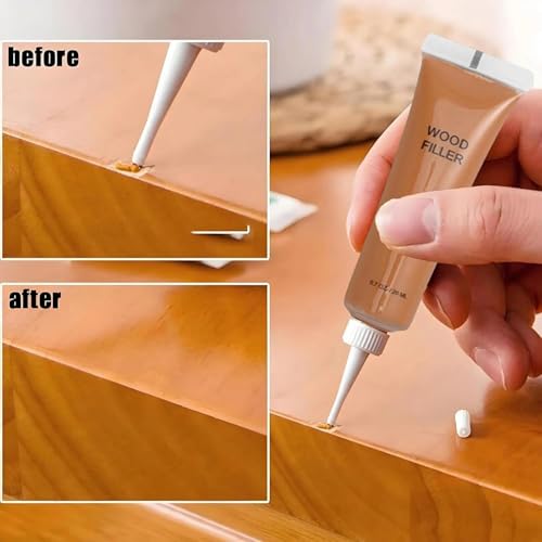 Kenbry 4-Color Dark Wood Repair Kit for Scratches & Chips