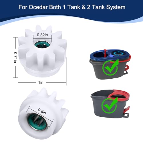 3 Pcs Spin Mop Bucket Gear Replacement for Oceda & Vilida