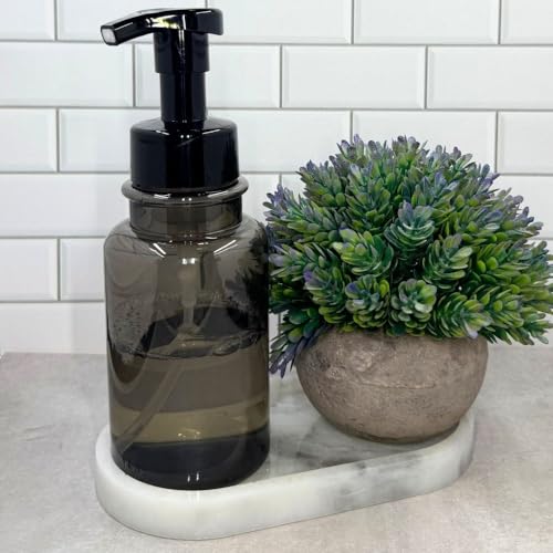 Bottiful Home 14 oz Foaming Soap Dispenser - Durable PET Plastic (Gray/Black)