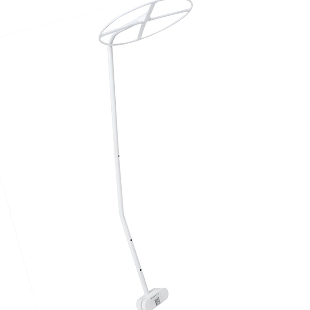 Adjustable Clip On Crib Canopy Holder, 0.9m/2.95ft Baby Net Support Rack for Crib Cot Bed, Easy Install Mosquito Net Stand for Nursery, Universal Crib Conversion Accessories (White)