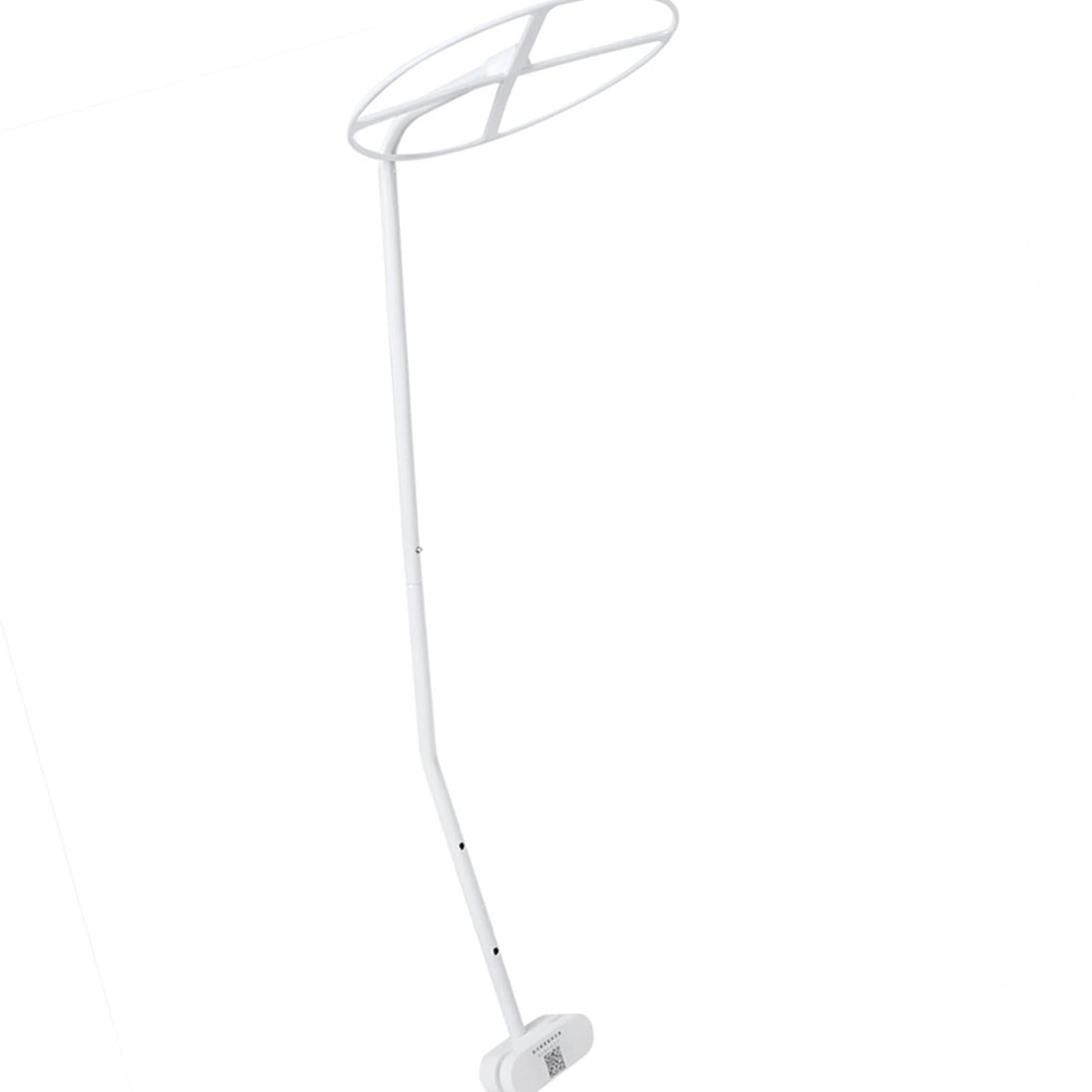 Adjustable Clip On Crib Canopy Holder, 0.9m/2.95ft Baby Net Support Rack for Crib Cot Bed, Easy Install Mosquito Net Stand for Nursery, Universal Crib Conversion Accessories (White)