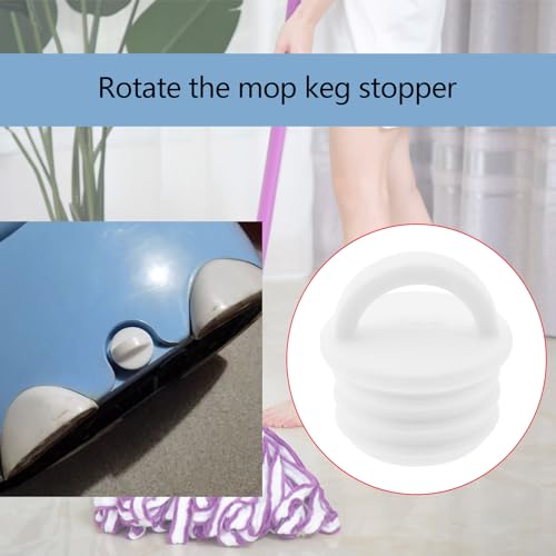 5Pcs Rubber Mop Bucket Drain Plugs, 22mm Hole Stopper with Pull Ring