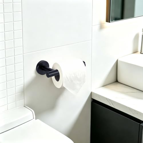 Matte Black Toilet Paper Holder Wall Mount - 1 PCS Stainless Steel