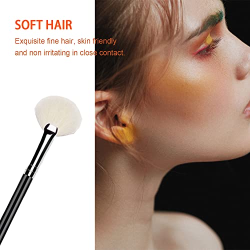 Ksvsonrvi Fan Highlighter Brush for Face Makeup and Blending