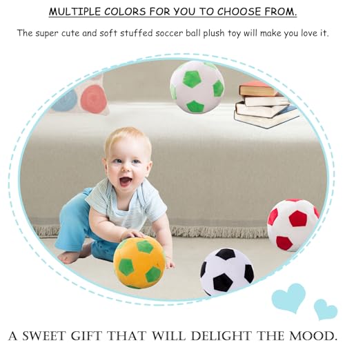 Yellow-Green Plush Soccer Ball Toy - Soft Football Pillow Gift
