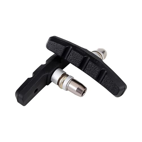 2 Pairs Bike Brake Pad Set - Professional Mountain and Road Bicycle 70mm V-Brake Pads - Bike Brake Blocks Kit with Hex Nut and Shims - No Noise No Skid - Black