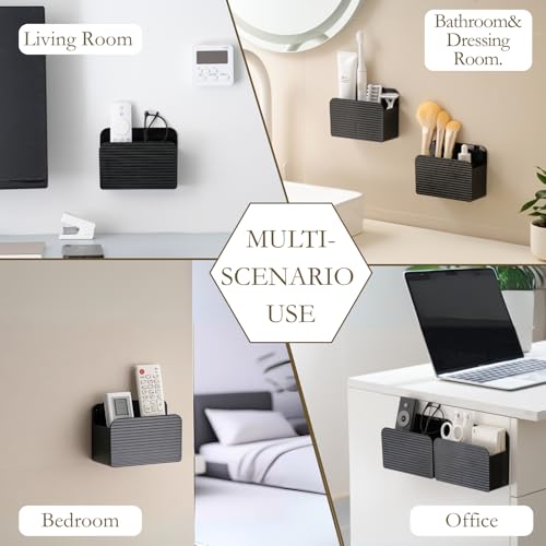 LINFIDITE Wall-Mounted Remote Control Holder for 2-4 Remotes