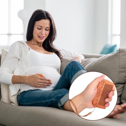 XIHIRCD Wooden Labor Comb for Childbirth and Pregnancy Support with Bag