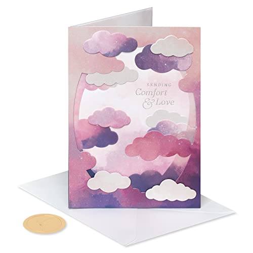 Papyrus Sympathy Card - Sending Comfort & Love with Foil Accents