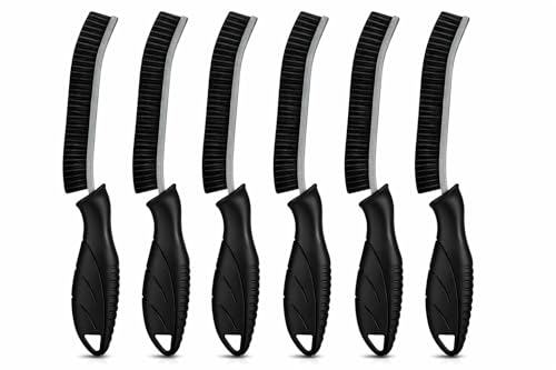 Cadley Heavy Duty Grout Cleaning Brush Set of 6 - Narrow Head Scrubbing Tools for Bathroom & Kitchen Gaps