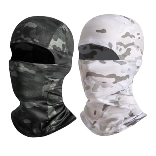 2 Pieces Sun Protection Balaclava Hood Face Cover Full Head Mask Ski Mask for Skiing Fishing Cycling Hunting