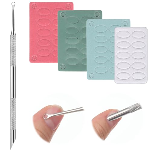Tweruna Stainless Steel Loop Cuticle Pusher and Nail Sandpaper Kit