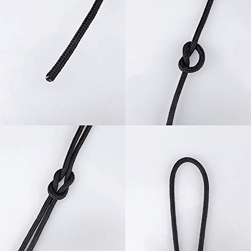 jijAcraft 30M Black Nylon Rope - Heavy Duty Twisted Cord for Camping & Garden