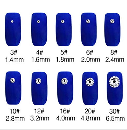 Flatback Crystal Rhinestones Mix Size 1440pcs for Nail Art and Crafts