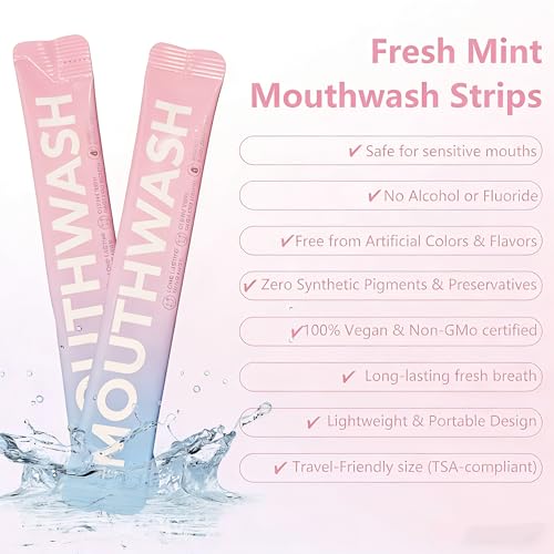 Sunshot Peach Oolong Alcohol-Free Travel Mouthwash Packets 20ct