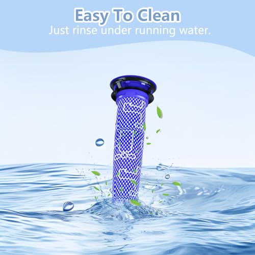 Replacement Vacuum Pre-Filters for Dyson V7 & V8 - Pack of 3, Reusable & Washable