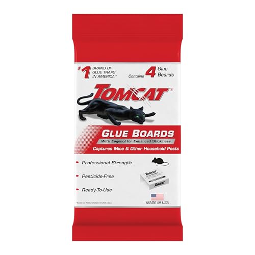Tomcat Glue Boards with Eugenol - 4 Non-Toxic Sticky Traps
