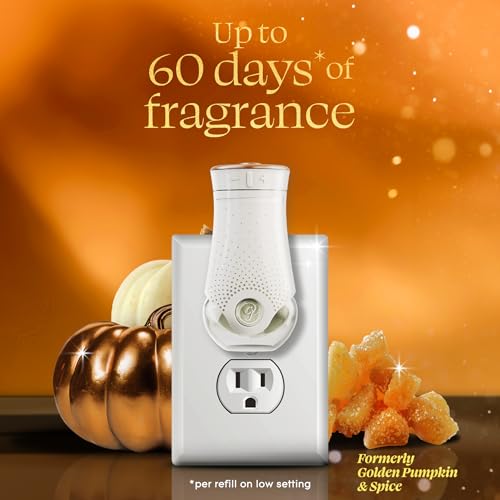 Glade PlugIns Air Freshener Starter Kit - Pumpkin & Ginger, 1 Warmer + 2 Refills
