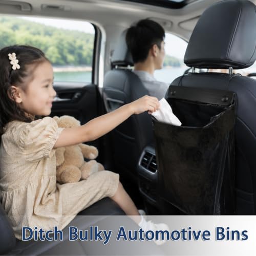 Philbinden 50 Count Leak-Proof Car Trash Bags - Disposable Auto Garbage Pouches