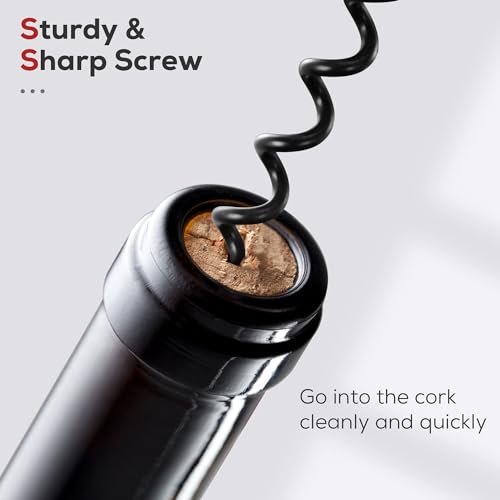 IPOW Wine Opener with Foil Cutter - Durable Corkscrew for Easy Use