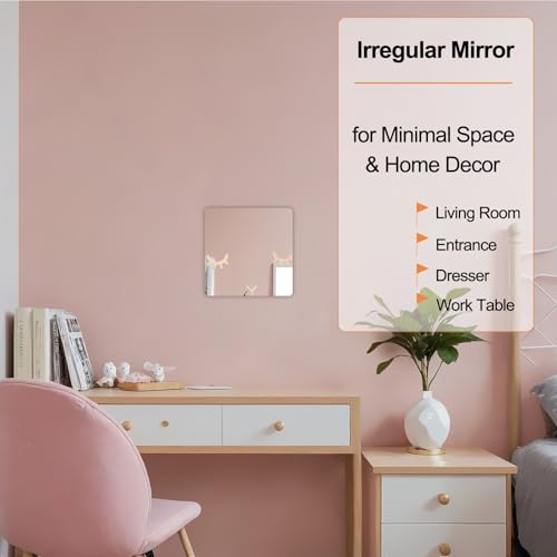 Unbreakable 7.9" Shatterproof Acrylic Wall Mirror Tiles - Set of 4
