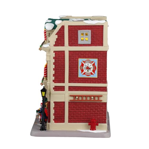 Lemax Liberty Trail Fire House #45273 - Lighted Village Building, Christmas Decor