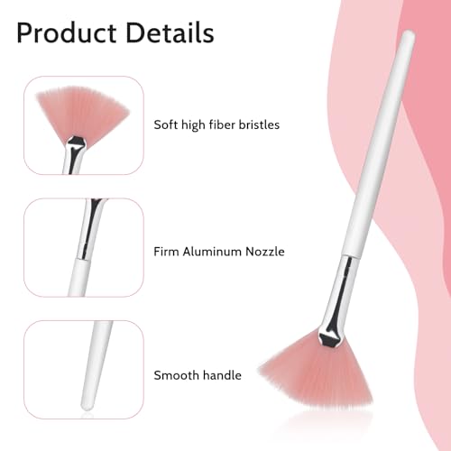 Giantree 2 Pcs Fan Brushes for Face Mask Application and Makeup